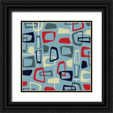 Pattern1 Black Ornate Wood Framed Art Print with Double Matting by Grey, Jace