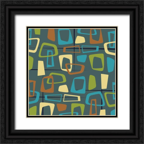 Pattern 2 Black Ornate Wood Framed Art Print with Double Matting by Grey, Jace