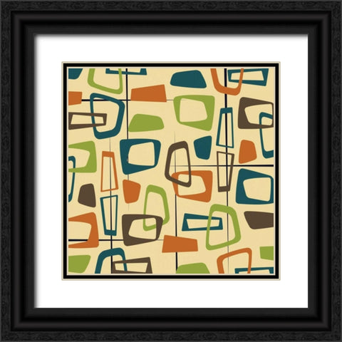 Pattern 3 Black Ornate Wood Framed Art Print with Double Matting by Grey, Jace