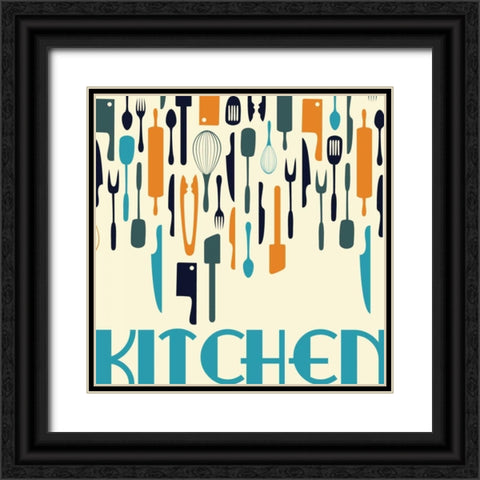 Kitchen Black Ornate Wood Framed Art Print with Double Matting by Grey, Jace