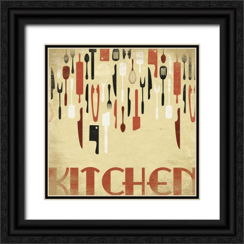 Kitchen Black Ornate Wood Framed Art Print with Double Matting by Grey, Jace