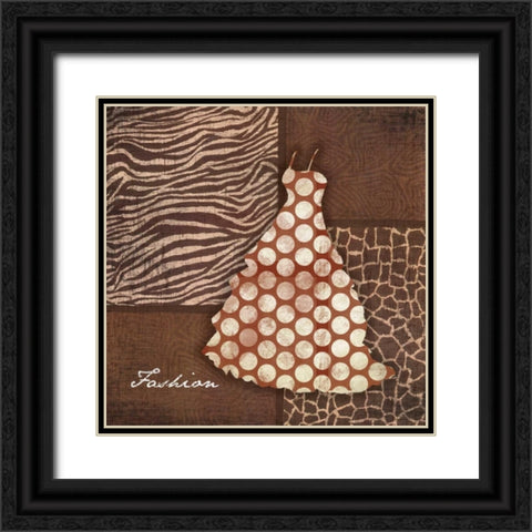 Fashion Black Ornate Wood Framed Art Print with Double Matting by Grey, Jace