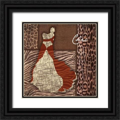 Chic Black Ornate Wood Framed Art Print with Double Matting by Grey, Jace