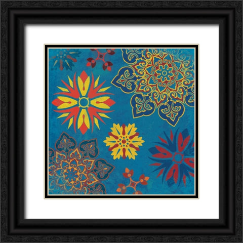 Suzani 5 Black Ornate Wood Framed Art Print with Double Matting by Grey, Jace