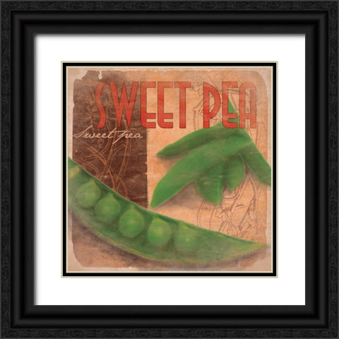 Sweet Pea Black Ornate Wood Framed Art Print with Double Matting by Grey, Jace