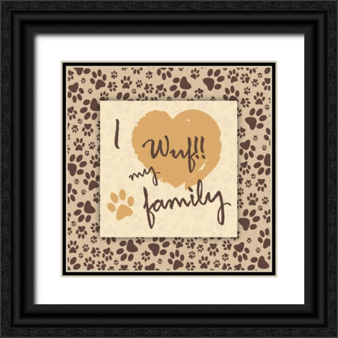 Dog Black Ornate Wood Framed Art Print with Double Matting by Grey, Jace