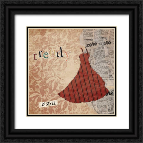 Trendy Black Ornate Wood Framed Art Print with Double Matting by Grey, Jace
