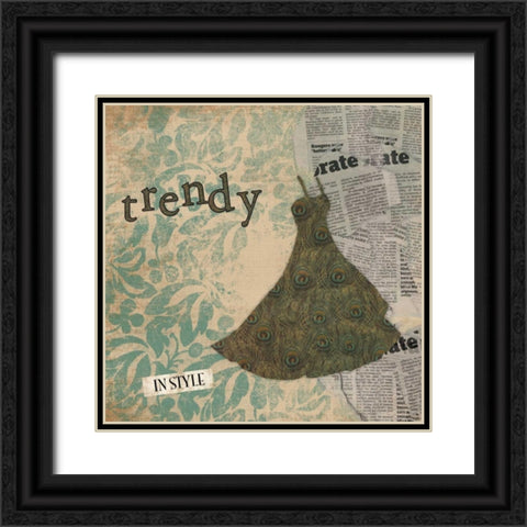 Trendy Black Ornate Wood Framed Art Print with Double Matting by Grey, Jace
