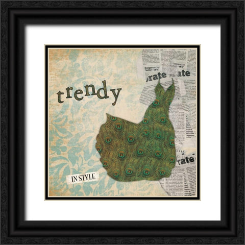 Trendy Black Ornate Wood Framed Art Print with Double Matting by Grey, Jace