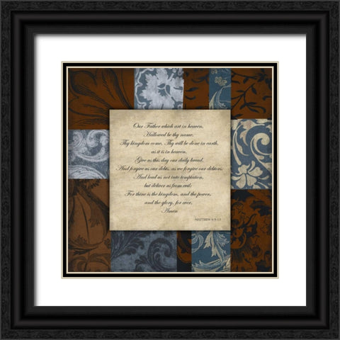 Lords Prayer Black Ornate Wood Framed Art Print with Double Matting by Grey, Jace
