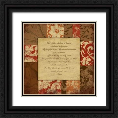 Lords Prayer Black Ornate Wood Framed Art Print with Double Matting by Grey, Jace