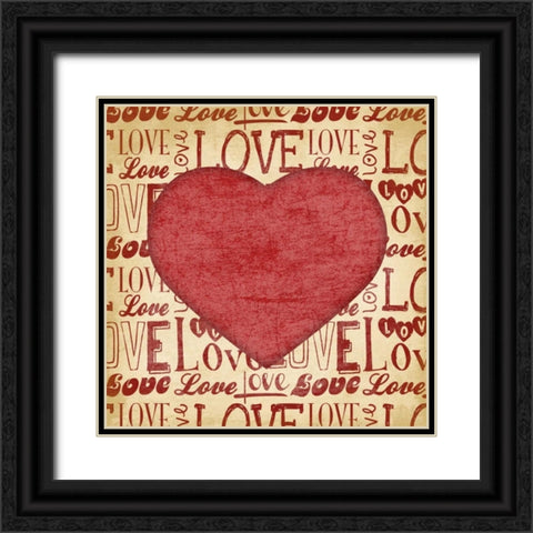 Valentine Black Ornate Wood Framed Art Print with Double Matting by Grey, Jace