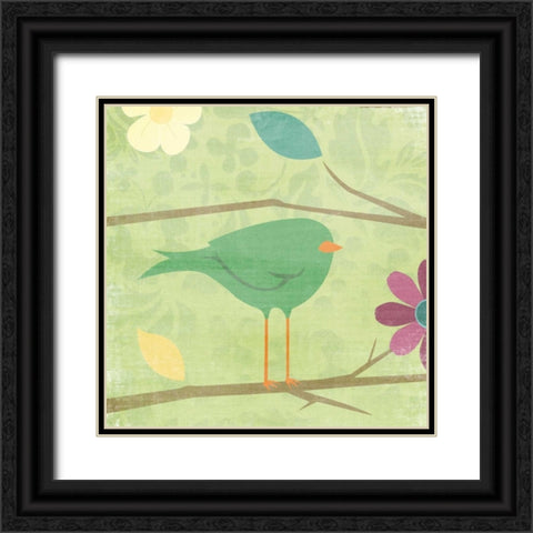 Birds Black Ornate Wood Framed Art Print with Double Matting by Grey, Jace