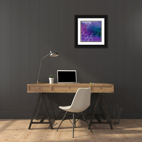 Watercolor Faith Black Ornate Wood Framed Art Print with Double Matting by Grey, Jace