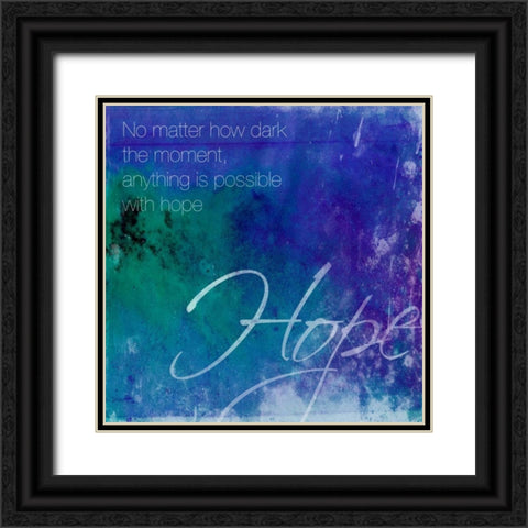 Watercolor Hope Black Ornate Wood Framed Art Print with Double Matting by Grey, Jace