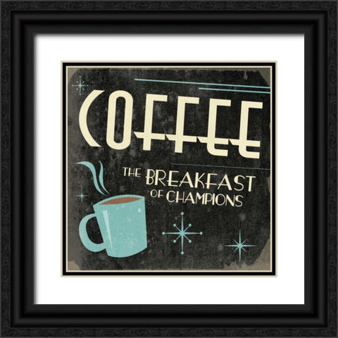 Coffee Black Ornate Wood Framed Art Print with Double Matting by Grey, Jace