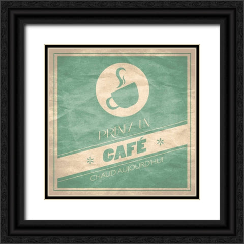 Coffee French C2 Black Ornate Wood Framed Art Print with Double Matting by Grey, Jace