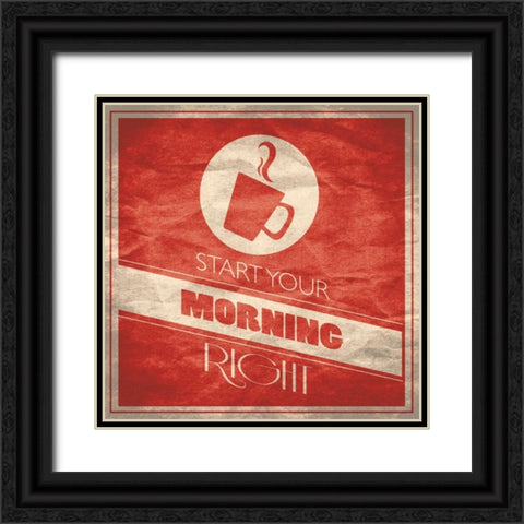 Coffee Black Ornate Wood Framed Art Print with Double Matting by Grey, Jace