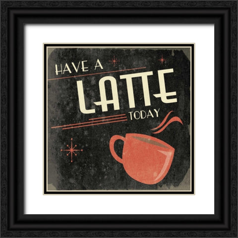 Latte Black Ornate Wood Framed Art Print with Double Matting by Grey, Jace