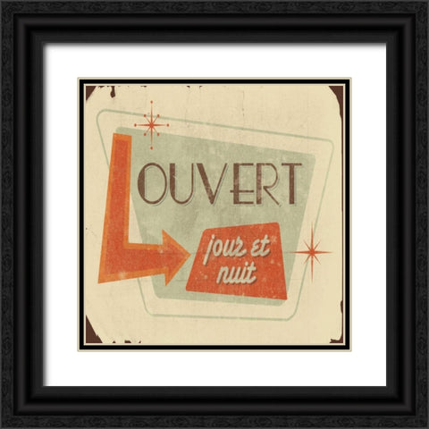 Open French Black Ornate Wood Framed Art Print with Double Matting by Grey, Jace