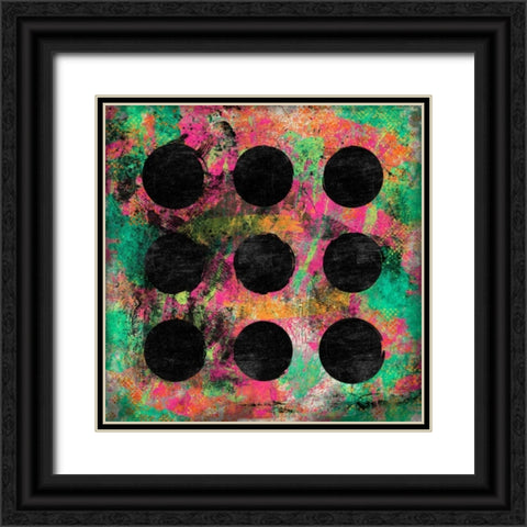Glow Abstract H2 Black Ornate Wood Framed Art Print with Double Matting by Grey, Jace