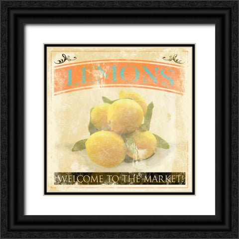 Lemon Black Ornate Wood Framed Art Print with Double Matting by Grey, Jace