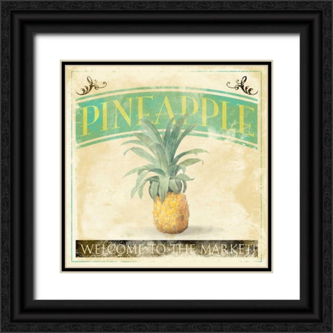 Pineapple Black Ornate Wood Framed Art Print with Double Matting by Grey, Jace