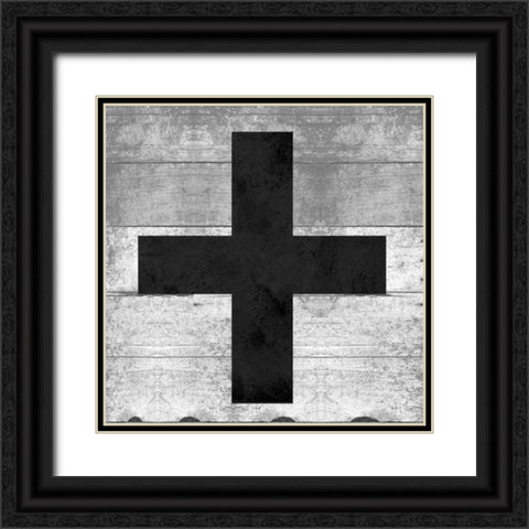 SHIFT KEY + Black Ornate Wood Framed Art Print with Double Matting by Grey, Jace