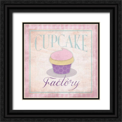 Cupcakes Black Ornate Wood Framed Art Print with Double Matting by Grey, Jace