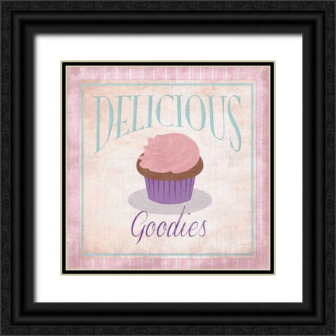 Cupcakes 2 Black Ornate Wood Framed Art Print with Double Matting by Grey, Jace