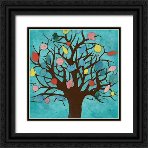 Tree Black Ornate Wood Framed Art Print with Double Matting by Grey, Jace