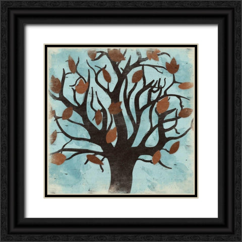 Tree Black Ornate Wood Framed Art Print with Double Matting by Grey, Jace