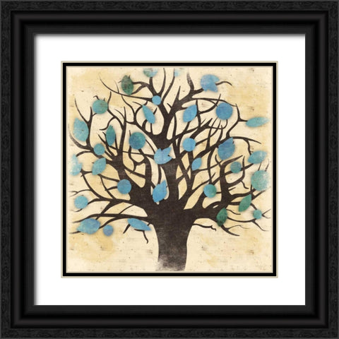 Tree Black Ornate Wood Framed Art Print with Double Matting by Grey, Jace