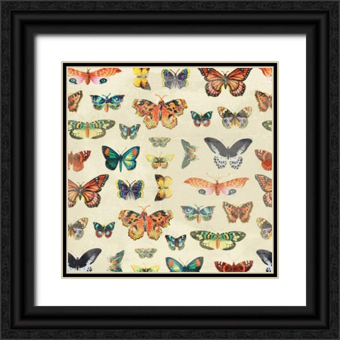 Butterfly Black Ornate Wood Framed Art Print with Double Matting by Grey, Jace
