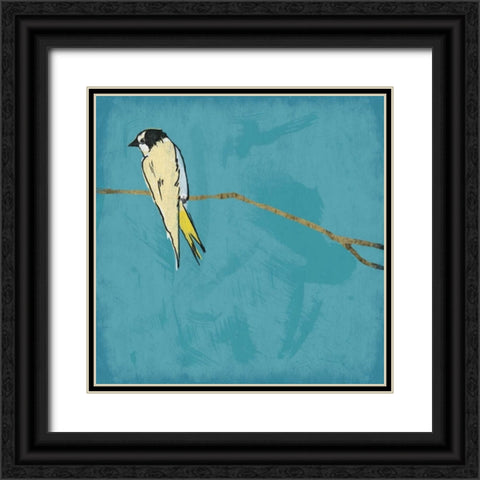 Birds on branch Black Ornate Wood Framed Art Print with Double Matting by Grey, Jace