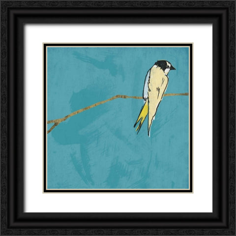 Birds on branch Black Ornate Wood Framed Art Print with Double Matting by Grey, Jace