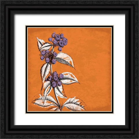 Flowers Black Ornate Wood Framed Art Print with Double Matting by Grey, Jace