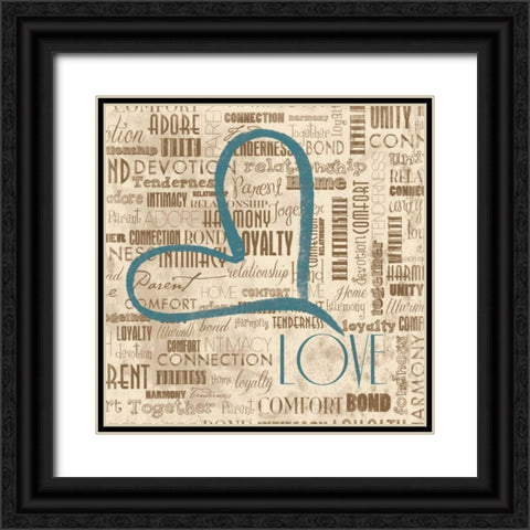 LOVE Black Ornate Wood Framed Art Print with Double Matting by Grey, Jace