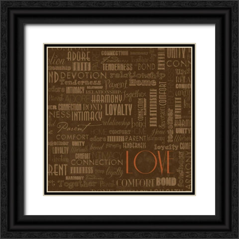 LOVE Black Ornate Wood Framed Art Print with Double Matting by Grey, Jace