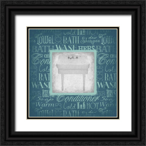 SINK Black Ornate Wood Framed Art Print with Double Matting by Grey, Jace