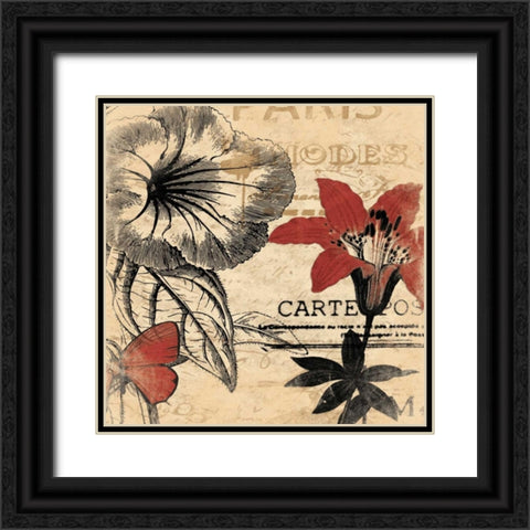 Paris 7 Black Ornate Wood Framed Art Print with Double Matting by Grey, Jace