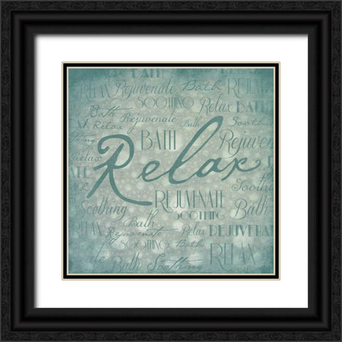 Relax bubbles Black Ornate Wood Framed Art Print with Double Matting by Grey, Jace