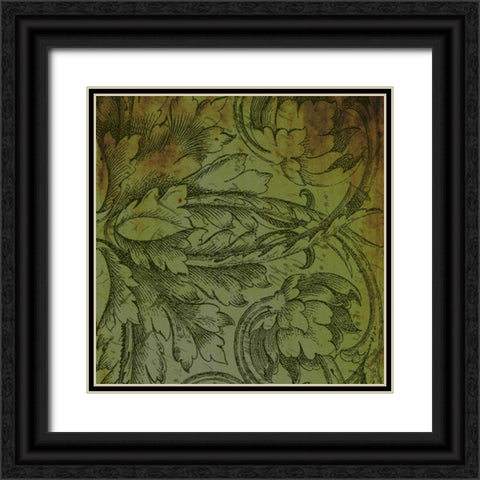 Patterns Black Ornate Wood Framed Art Print with Double Matting by Grey, Jace
