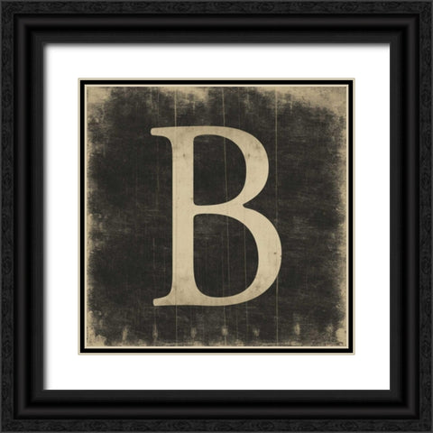 B Black Ornate Wood Framed Art Print with Double Matting by Grey, Jace
