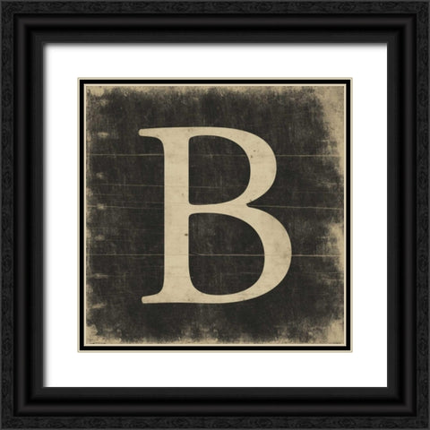 B Black Ornate Wood Framed Art Print with Double Matting by Grey, Jace
