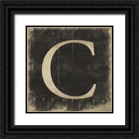 C Black Ornate Wood Framed Art Print with Double Matting by Grey, Jace