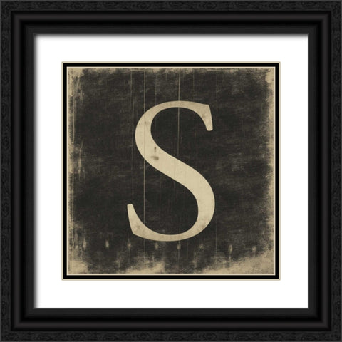 S Black Ornate Wood Framed Art Print with Double Matting by Grey, Jace