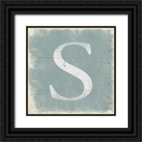 S Black Ornate Wood Framed Art Print with Double Matting by Grey, Jace