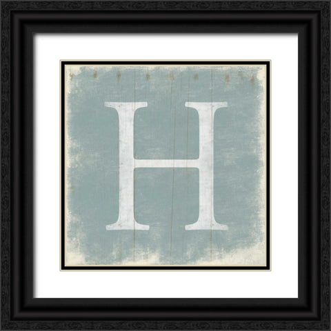 H Black Ornate Wood Framed Art Print with Double Matting by Grey, Jace