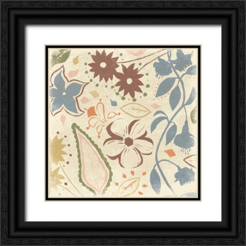 Basic Floral 2 Black Ornate Wood Framed Art Print with Double Matting by Grey, Jace
